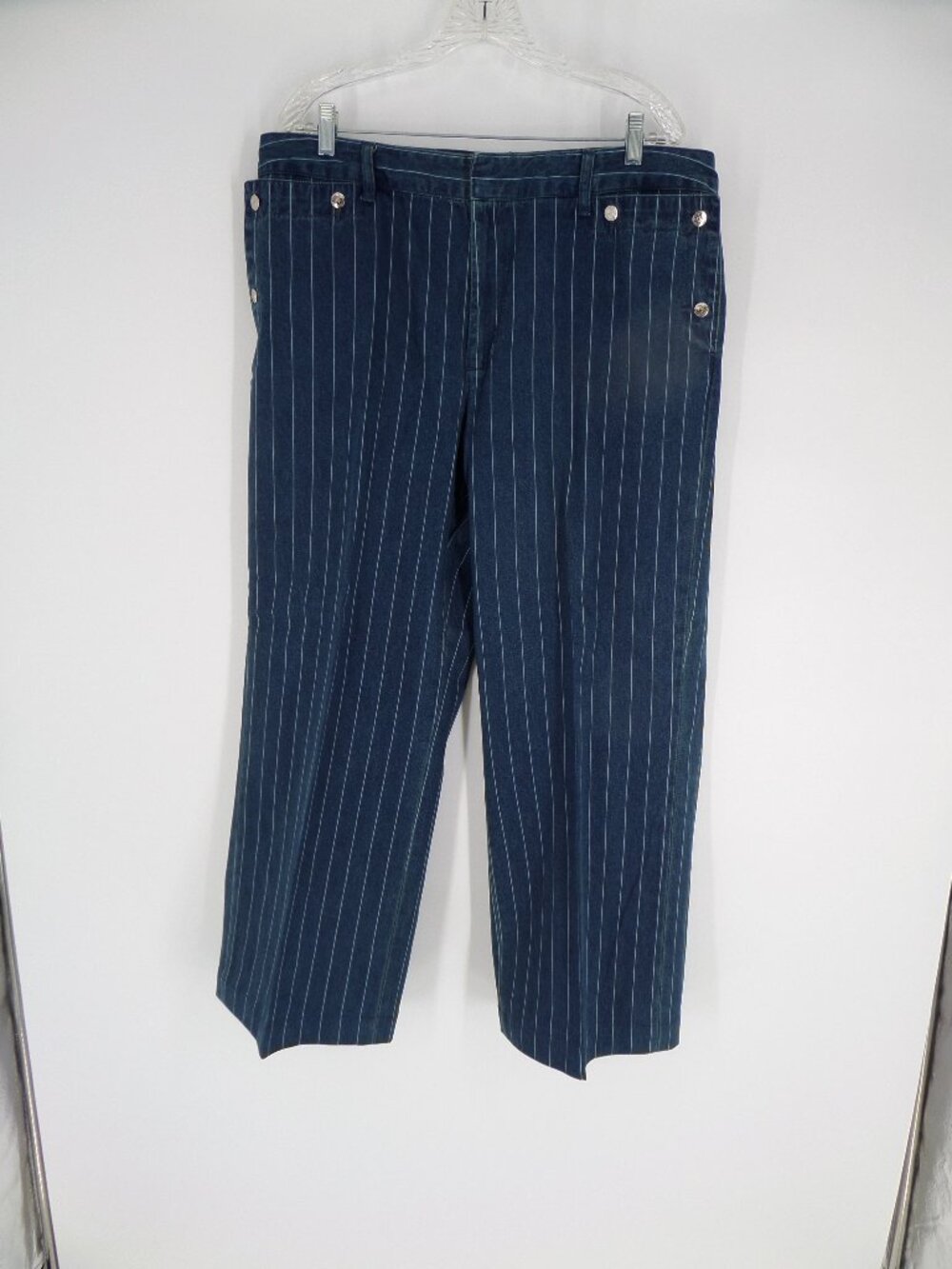 American Living Vintage Striped Wide Leg Jeans Size 16 NWT
